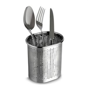 Porte-ustensiles en acier inoxydable, organisateur de rangement pour couverts de cuisine en acier inoxydable pour la maison - Product Image 4