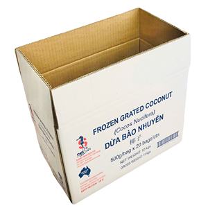 Custom Logo 3-Layer Folding Corrugated <b>Paper</b> Box Finely <b>Shredded</b> Coconut Rectangle Slotted Air Sea Express UV Advantage Recycled - Product Image 3