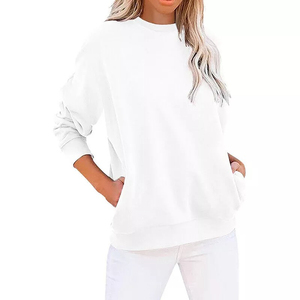 เสื้อสเวตเชิ้ตโอเวอร์ไซส์ทรงหลวม ผ้าคอตตอนหนานุ่ม ซักแล้วไม่หด คอวี แขนยาว ไซส์ใหญ่พิเศษสำหรับผู้หญิง สไตล์เกาหลี - Product Image 2