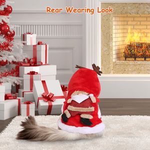 Costume Natalizio per Animali Domestici con Corna di Renna e Babbo Natale, Cappotto Invernale per Capodanno - Product Image 3