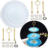 Base para Pastel de Resina Premium, Construcción Duradera con Acabado Brillante, Ideal para Exhibición de Postres y Presentación Elegante en Mesa