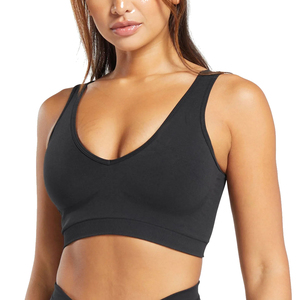 Sujetadores Deportivos Sin Costuras Cómodos y Ligeros para Mujer, con Logotipo Frontal Simple, Sin Varillas, para Dormir y Yoga, con Almohadillas Extraíbles - Product Image 5