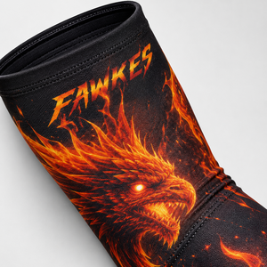 Manchon de cyclisme Fawkes imprimé flamme dragon unisexe, écologique, respirant, protection anti-UV, équipement de sport extérieur, prix de gros - Product Image 6