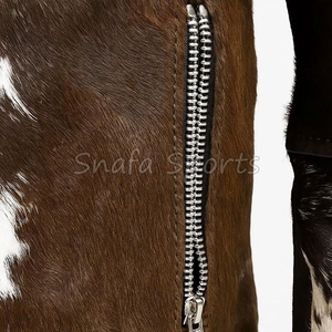 Genuine Cowhide Fur <b>Leather</b> <b>Jacket</b> for Women Waterproof <b>Real</b> Cow Skin with Logo Decoration for Winter wear - Product Image 5