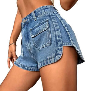 Shorts de mezclilla para mujer, cintura alta, corte moderno, listos para el mercado, 2026, precio económico, venta al por mayor directa de fábrica, OEM, gran cantidad - Product Image 4