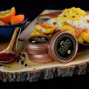 Пищевой иранский шафран упаковка пустая Роскошная Премиум Конфета круглая маленькая 10 г 5 г 3 г металлическая шафрановая жестяная коробка