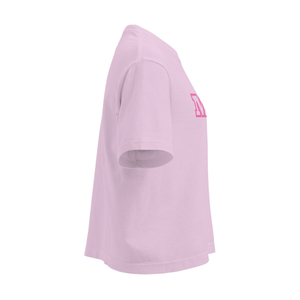 T-shirt rose ample et épais pour femme, motif graphique, coton premium, manches courtes, vêtement décontracté et tendance - Product Image 4
