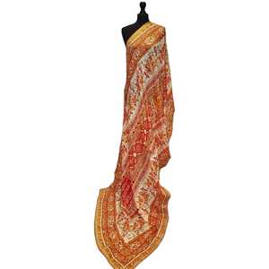 Luxury Mirror Work Traditional Fashion Scarves Set Elegant Embroidered Traditional Pakistani <b>Indian</b> Women Wedding Accessories - Product Image 1