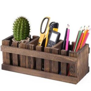 Organisateur de bureau en bois artisanal de luxe, rangement moderne pour espace de travail, organiseur d'accessoires de bureau en bois avec finition naturelle - Product Image 4