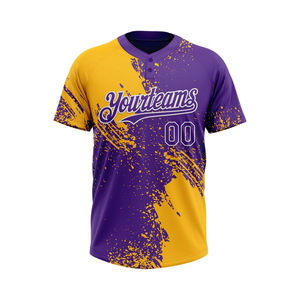 เสื้อเบสบอลแบบสั่งทำ 2 กระดุม พิมพ์ลายแบบ Sublimation สีเขียวดำ ชุดทีม ระบายเหงื่อได้ดี ชุดกีฬา OEM ODM - Product Image 1