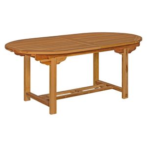Luxury Modern Solid Teak <b>Wood</b> <b>Extendable</b> Oval <b>Dining</b> <b>Table</b> Waterproof Durable Eco-Friendly Apartment Use - Product Image 1