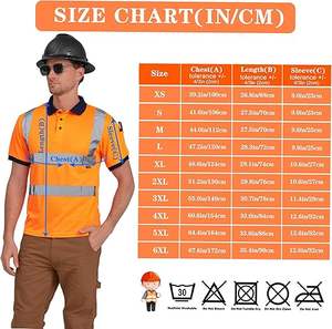เสื้อเชิ้ตนิรภัยคุณภาพสูงสำหรับผู้ชาย เสื้อโปโลความปลอดภัยแบบมองเห็นได้ชัด เสื้อทำงานก่อสร้าง - Product Image 5