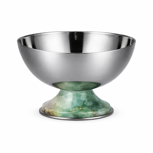 Bol en acier inoxydable de qualité supérieure avec base en résine de bois, design élégant pour la cuisine et la salle à manger, bol de luxe pour la décoration moderne de la maison - Product Image 2