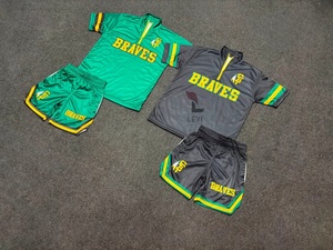 ชุดยูนิฟอร์มฝึกซ้อมแบบซับลิเมชั่นคุณภาพพรีเมียมสั่งทำพิเศษ เสื้อแขนสั้นและกางเกงขาสั้นสำหรับเล่นกีฬา - Product Image 4