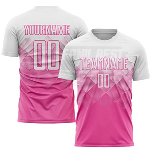 Maillot de football personnalisé sublimé unisexe à manches courtes, anti-transpiration, rayé, en polyester, col rond, pour adulte, toutes saisons - Product Image 6