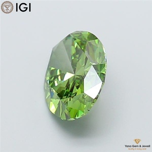 เพชร CVD ผลิตในห้องปฏิบัติการ 4.00 กะรัต สีเขียวสดใส ระดับความสะอาด VS2 พร้อมใบรับรอง IGI ทรงรี สำหรับแหวนแต่งงานพิเศษ - Product Image 4