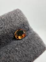 Saphir naturel brun-orangé taille ovale 1,27 carats 7x6x3mm, gemmes de Ceylan facettées à jeu de couleurs/effet de feu, Zehra Gems Jewellery
