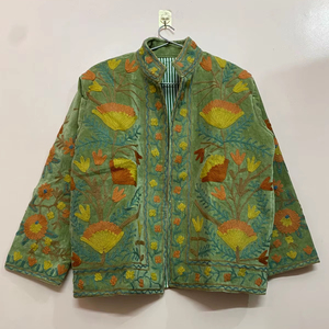 Handmade Outerwear Seasonal Outfits Hand Embroidered <b>Short</b> <b>Jacket</b> Unisex Coat Handmade Suzani <b>Short</b> <b>Jacket</b> - Product Image 1