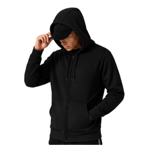 Sweat à capuche décontracté à manches longues avec cordon de serrage, poche kangourou, tissu polaire confortable, pour l'entraînement quotidien et le sport - Product Image 5