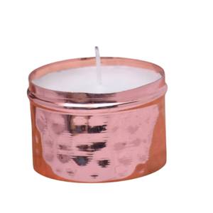 Support de bougie votive en métal martelé finition cuivre fait main, couleur or rose, pour décoration intérieure et cadeaux (vente en gros) - Product Image 1