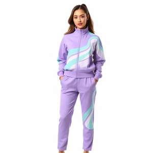 Women Cheerleading Tracksuit Custom Sublimation Sportswear Full Zip <b>Jacket</b> and Matching Pants Athletic Training Uniform Set - Product Image 4