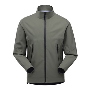 Custom Men's Navy <b>Quilted</b> Canvas Jacket Waterproof Windproof Eco-Friendly Zipper Closure Stand Collar High Street - Product Image 3