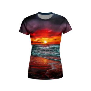 Vêtements de sport pour femmes, t-shirt personnalisé pour dames, ajusté, Sublimation, à la mode, avec Logo, 2021 - Product Image 4