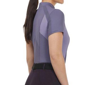 Chemises d'équitation respirantes à demi-zip, prix de gros, design et logo personnalisés, manches courtes - Product Image 4