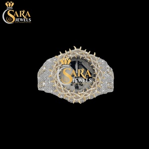 Montre en cuir de luxe de qualité supérieure avec diamants Moissanite pour tenue de cérémonie et usage quotidien, disponible à prix d'exportation - Product Image 3