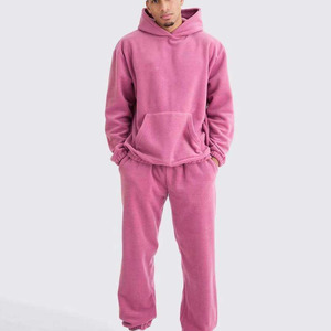 2 Piece <b>Set</b> Custom logo Vintage Fleece Acid Washed Hoodie and Jogger Heavyweight Streetwear Tracksuit Hoodie and <b>Sweatpants</b> <b>Sets</b> - Product Image 4