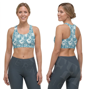 Yoga Fitness Custom Printed Brand Design Sports <b>Bra</b> Racerback Breathable <b>Stretch</b> Gym Workout Activewear Support Sports <b>Bra</b> OEM - Product Image 2