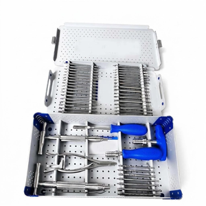 Kit de 50 pièces pour l'extraction de vis cassées, instrument chirurgical orthopédique avec étui de stérilisation et plateau - Product Image 1
