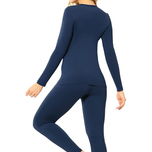 Ensemble de sous-vêtements thermiques pour femmes, 2 pièces, disponible en petites quantités, avec plusieurs couleurs et différents designs, ensemble de collants longs pour femmes - Product Image 4