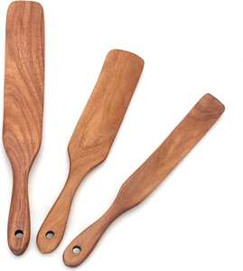Juego de cucharas de cocina de madera ecológicas con espátula, cuchara para sopas, volteador y cuchara para mezclar, para utensilios de cocina. - Product Image 3