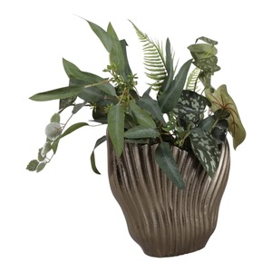 Jarrón Alto de Cerámica de 16-24 Pulgadas, Color Marrón Glaseado, Decoración de Mesa - Product Image 6