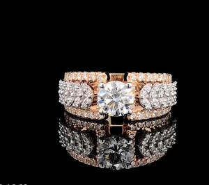 แหวนเพชรทรงกลม 2.50 กะรัต รับรองโดย IGI เพชรเพาะเลี้ยงในห้องปฏิบัติการ ทองคำแท้ 14K เครื่องประดับชั้นดี - Product Image 1