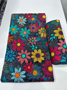 Tissu en coton 100% imprimé africain personnalisé et élégant pour vêtements de mode, avec logo personnalisé, marque, Nigeria, textile OEM - Product Image 2