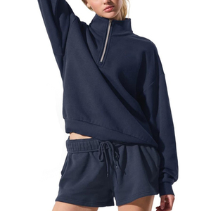 Sweat-shirts à capuche élégants et confortables, avec taille élastiquée, couleur unie, faciles à porter, pour un usage décontracté - Product Image 3