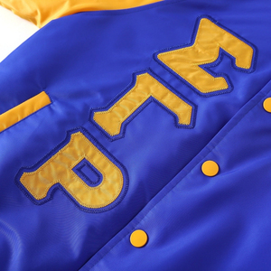 เสื้อแจ็คเก็ตบอมเบอร์ Sigma Gamma Rho สไตล์วาร์ซิตี้ แบบซิป แจ็คเก็ตลำลองสำหรับออกกำลังกาย คอเสื้อและปลายแขนเสื้อแบบริบ ปักลายตามสั่ง OEM - Product Image 5