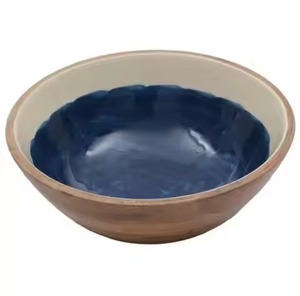 High Quality Polished Luxury Traditional Floral Pattern Durable Wooden <b>Salad</b> Serving <b>Bowl</b> <b>Salad</b> <b>Servers</b> Mango Wood Decorative - Product Image 3