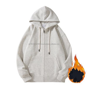 Sudadera con Capucha Personalizada para Hombre, con Cremallera, de Algodón Terry, para Uso Casual, Bordada, Lavada, Ajuste Cómodo, con Bolsillo Delantero, Resistente al Viento - Product Image 1