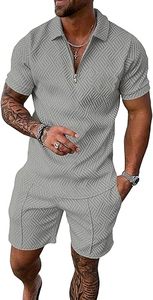 Ensemble de survêtement homme été style urbain uni tricoté brodé 100% coton séchage rapide manches courtes avec logo personnalisé (chemise et short) - Product Image 6