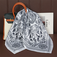 70*70cm kare ipek eşarp kadınlar için moda bayanlar saten boyun saç kravat Bandana kadın fular plaj Stoles başörtüsü eşarp