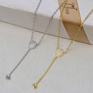 Collier en jade semi-fini fait main avec perles, chaîne goutte d'eau en argent S925, tendance, 3276, accessoire lâche - Product Image 3