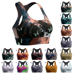 100% High Quality High Strength Sports <b>Bra</b> Racerback Yoga OEM ODM Gym Fitness Training Padded Breathable <b>Stretch</b> Sports <b>Bra</b> - Product Image 1