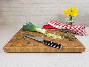 Planche à découper en chêne et érable de qualité supérieure, en bois massif, style boucher, pour la maison, les restaurants et la vente en gros - Product Image 3