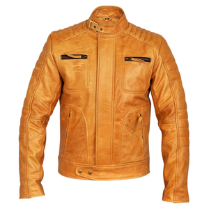 New Arrival <b>Mens</b> Designer Leather <b>Jacket</b> Motorcycle Style Genuine Leather <b>Jacket</b> For <b>Men</b> Casual Fashion Wear - Product Image 1