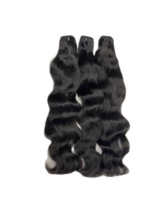 100% cabello vietnamita ondulado crudo vendedores al por mayor paquetes de cabello vietnamita crudo Super doble dibujado - Product Image 4