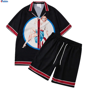 Colección de Verano, Ofertas en Trajes para Hombre, Cómodos y Transpirables, Camisa de Botones Personalizada para Hombre, Conjuntos de Playa de Manga Corta para Verano - Product Image 6
