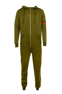 Survêtement unisexe pour homme, respirant, à séchage rapide, sportif, uni, 2 pièces, 100% coton, poids moyen, coupe ample, longueur intégrale, poches latérales - Product Image 4
